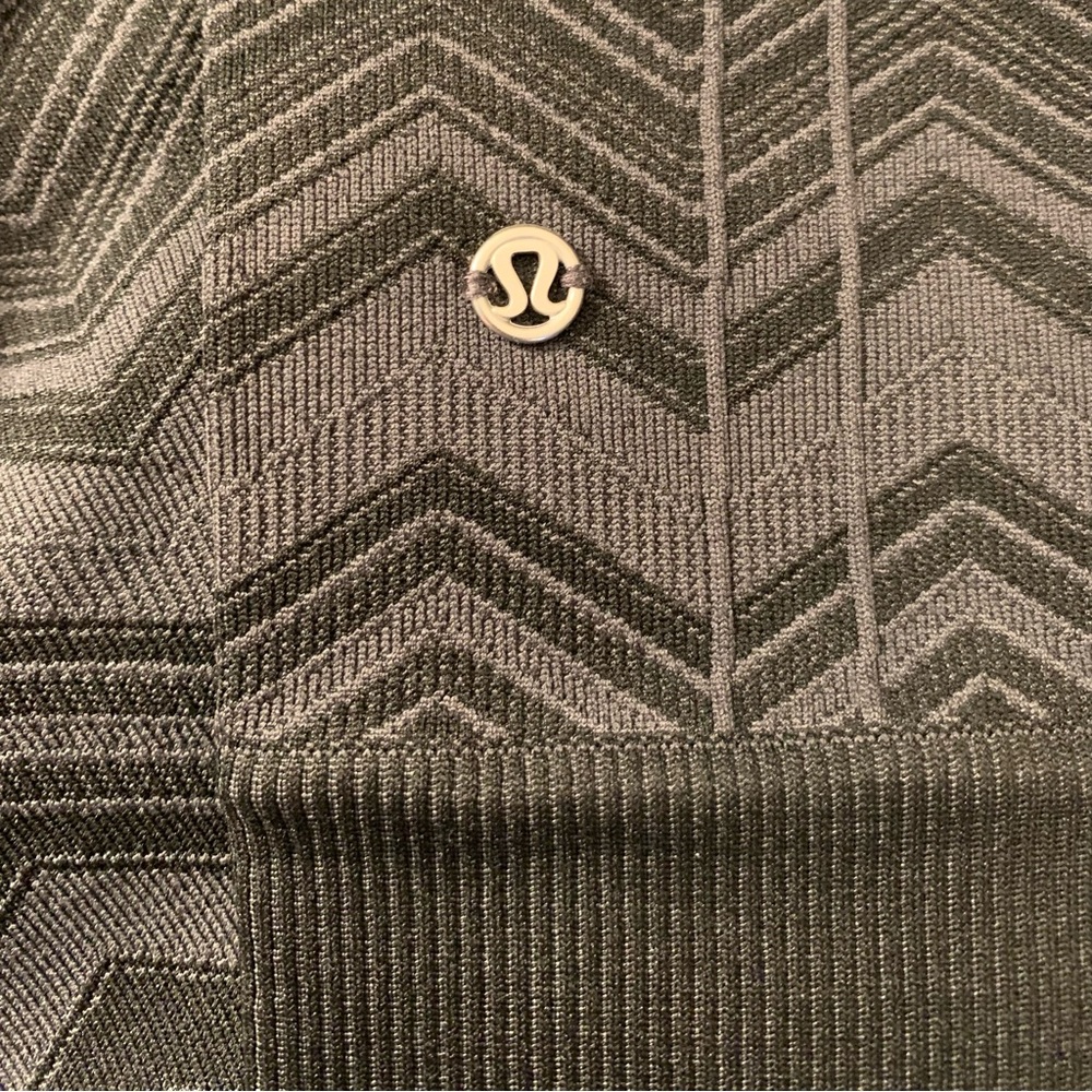 Lululemon Ebb to Street Pant Legging Heathered Deep Coal Size 4 Chevron Zig Zag